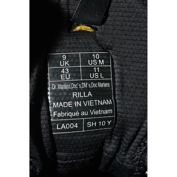 Dr Martens Rilla Boots Mens Size 10 Black Air Cushion Hiking Work Combat - Picture 15 of 16